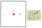 Morgan County Colorado Incorporated and Unincorporated areas Fort Morgan Highlighted